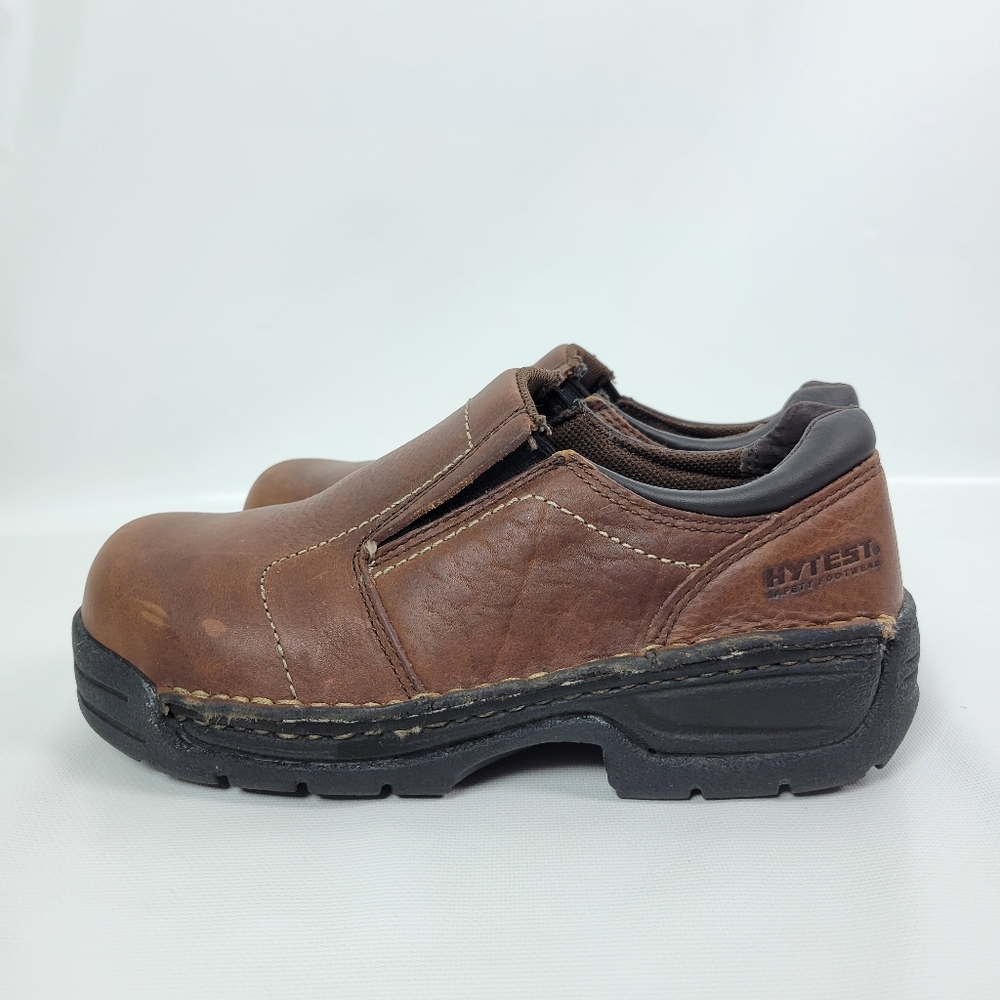 HYTEST Opanka Safety Footwear Slip & Oil Resistant Leather Shoes Sz 7.5